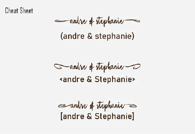 Andre and Stephanie font