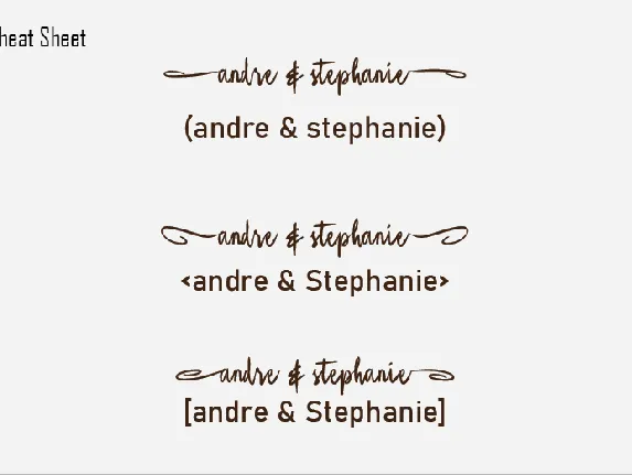 Andre and Stephanie font