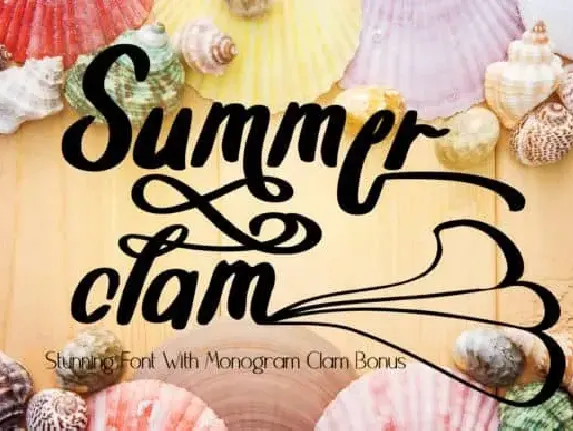 Summer Clam Calligraphy font