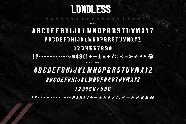 Longless font