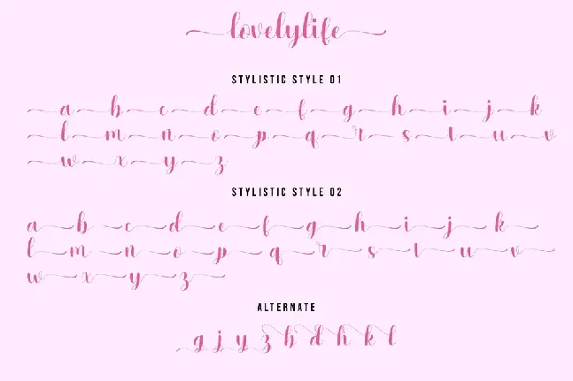 Lovelylife font