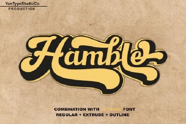 Hamble Retro font