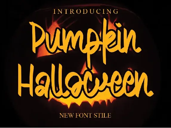 Pumpkin Halloween font