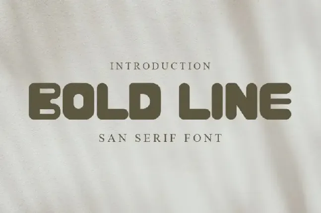 BOLD LINE Display font