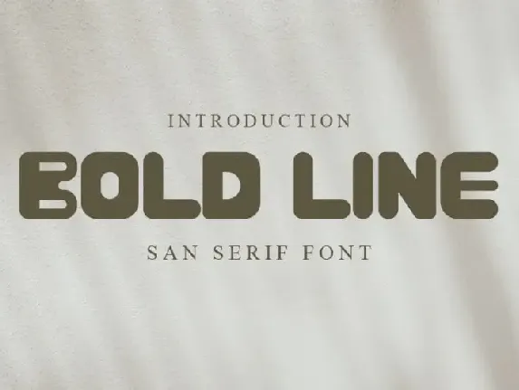 BOLD LINE Display font