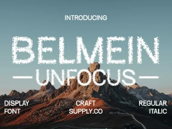 Belmein Unfocus font