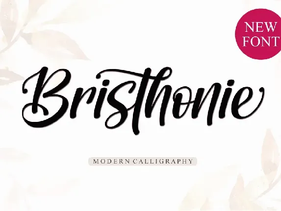 Bristhonie Italic - Personal Us font