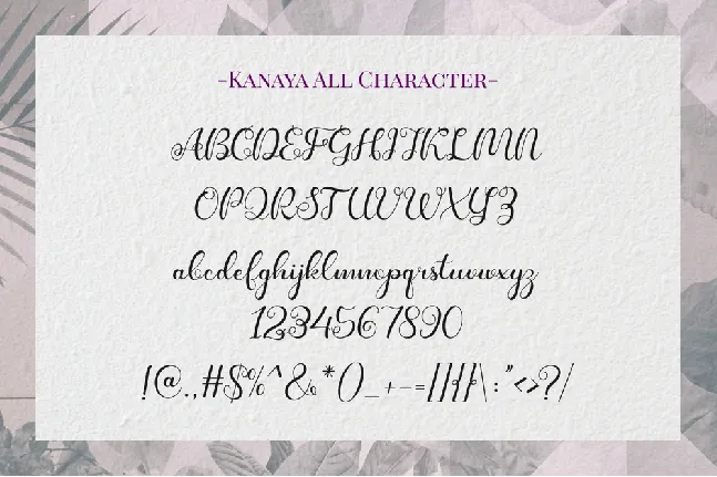 Kanaya font