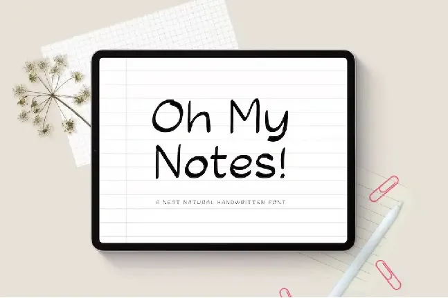 OhMyNotes font