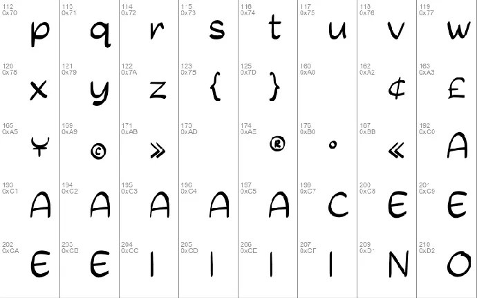 OhMyNotes font