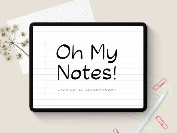 OhMyNotes font