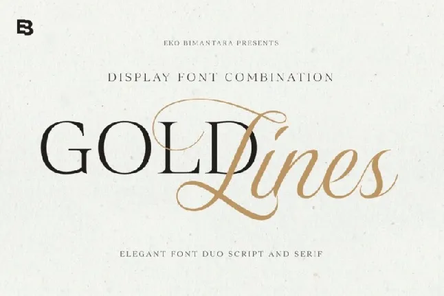 Gold Lines font