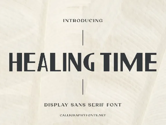 Healing Time font