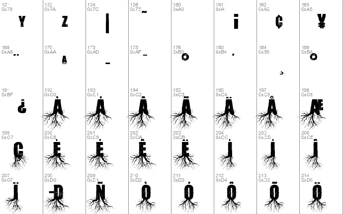 Aokigahara font