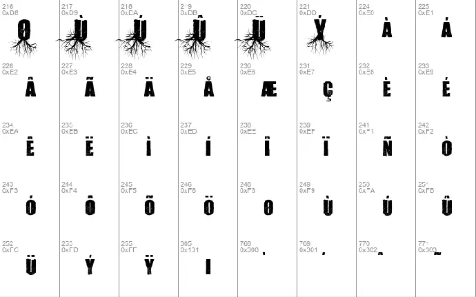 Aokigahara font