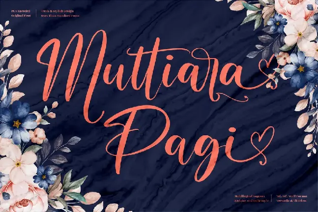 Muttiara Pagi font