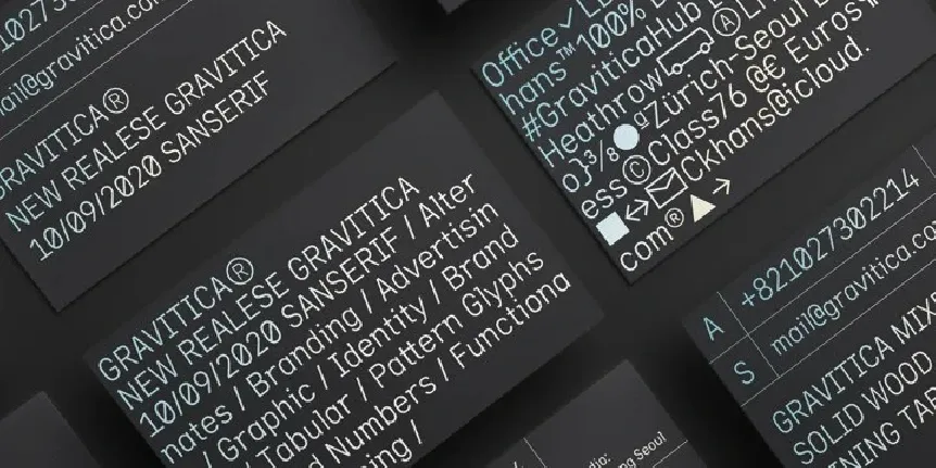 Gravitica Slab Demo font