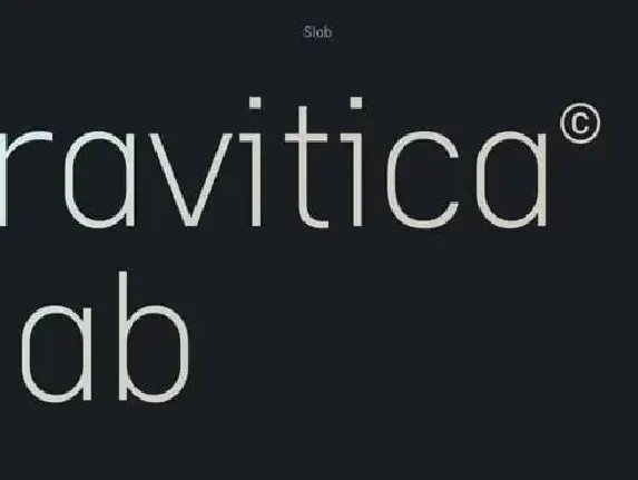 Gravitica Slab Demo font