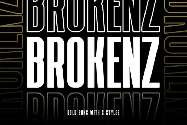 Brokenz – Bold Sans Serif font