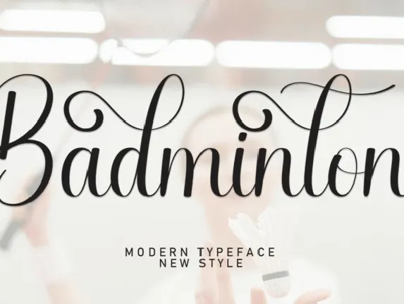 Badminton Script font