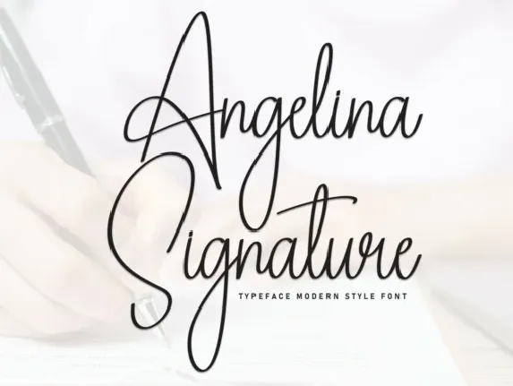 Angelina Signature font