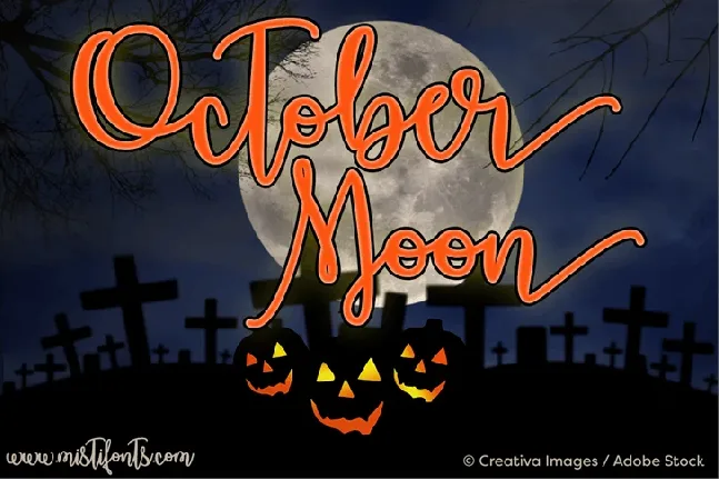 October Moon Free font