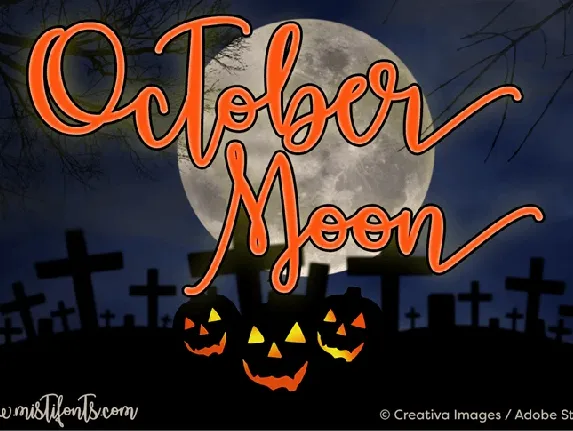 October Moon Free font