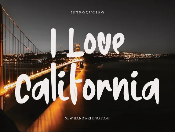 I Love California font