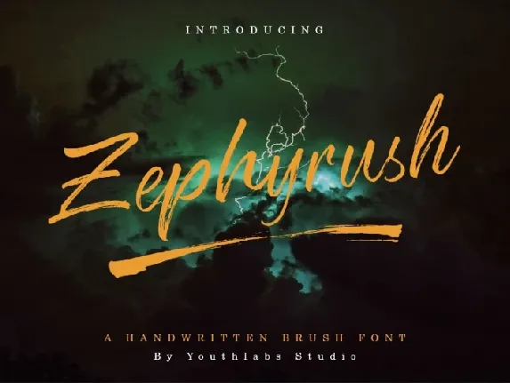 Zephyrush Brush font