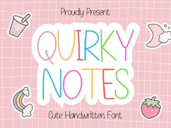 Quirky Notes Display font