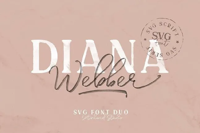 Diana Webber SVG Duo font