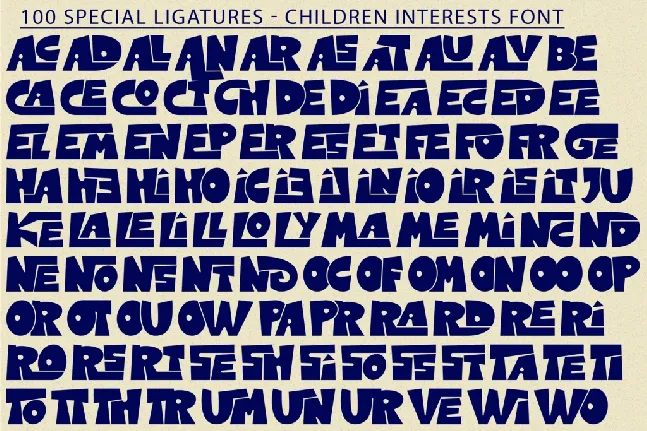 CHILDREN INTERESTS DEMO font