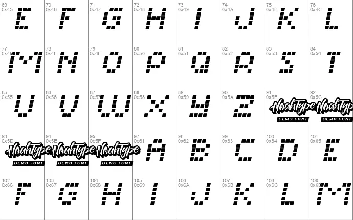 Matrix Dots Demo font