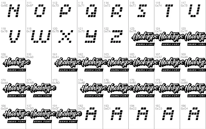 Matrix Dots Demo font