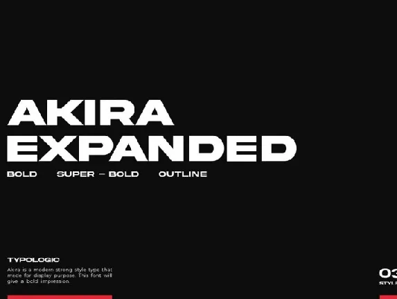 Akira Expanded font