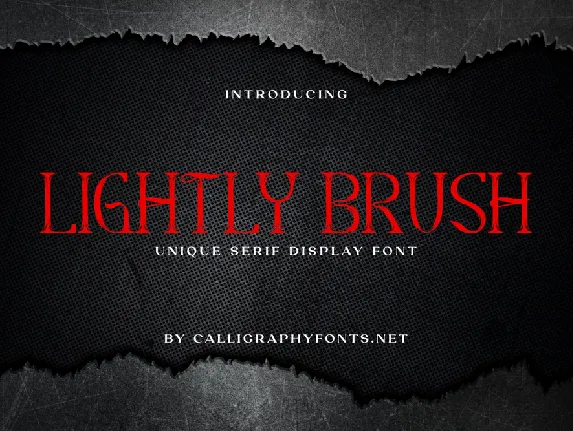 Lightly Brush font