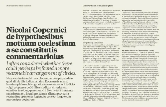 Copernicus Family font