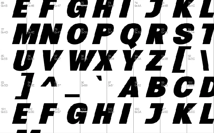 Hexos font