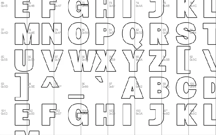 Hexos font