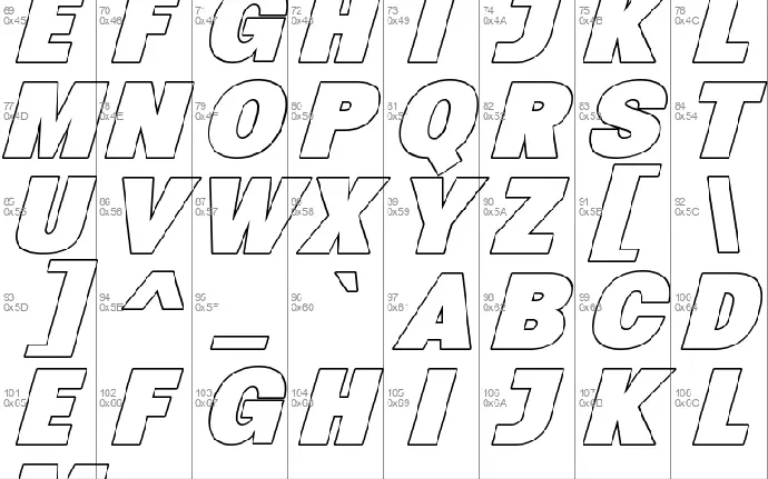 Hexos font