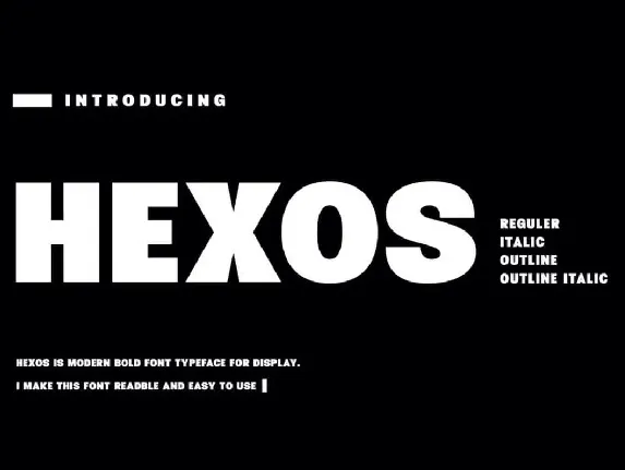 Hexos font