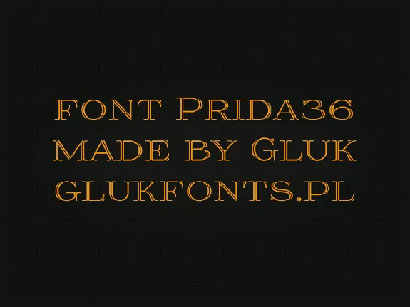 Prida36 font