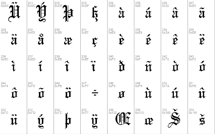 Olde English font