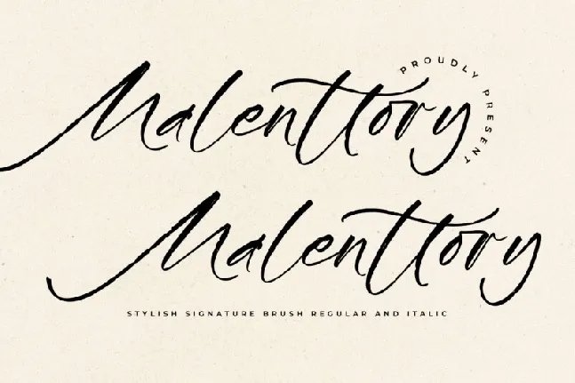 Malenttory font