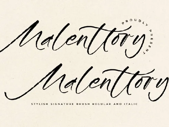 Malenttory font