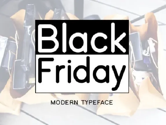 Black Friday Modern Typeface font