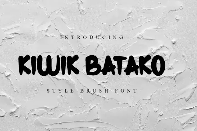 Kiwik Batako Display font