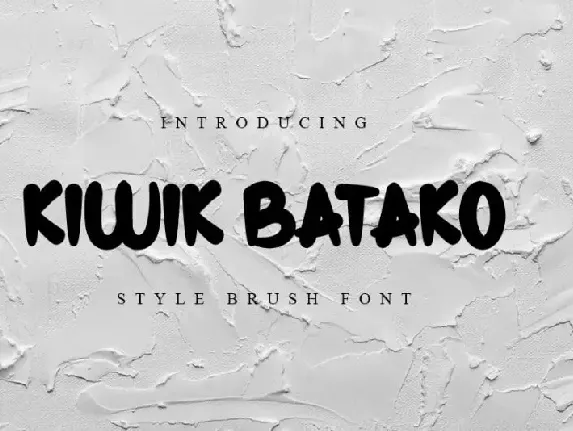 Kiwik Batako Display font