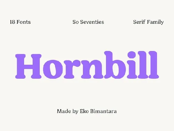 Hornbill Family font