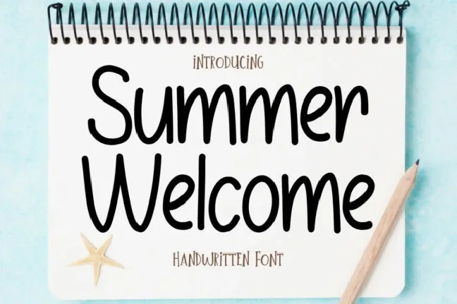 Summer Welcome Display font